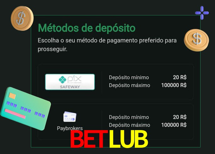 O cassino BETLUB oferece uma grande variedade de métodos de pagamento